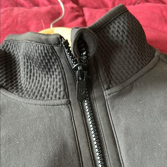 lululemon athletica mixed fabric half zip pullover large black - Picture 12 of 15